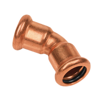 Copper-press Bocht 15mm 45gr.kiwa