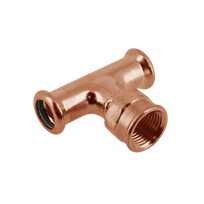 Copper-press T-stuk 15-1/2"bi-15mm kiwa